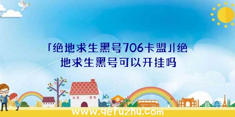 「绝地求生黑号706卡盟」|绝地求生黑号可以开挂吗